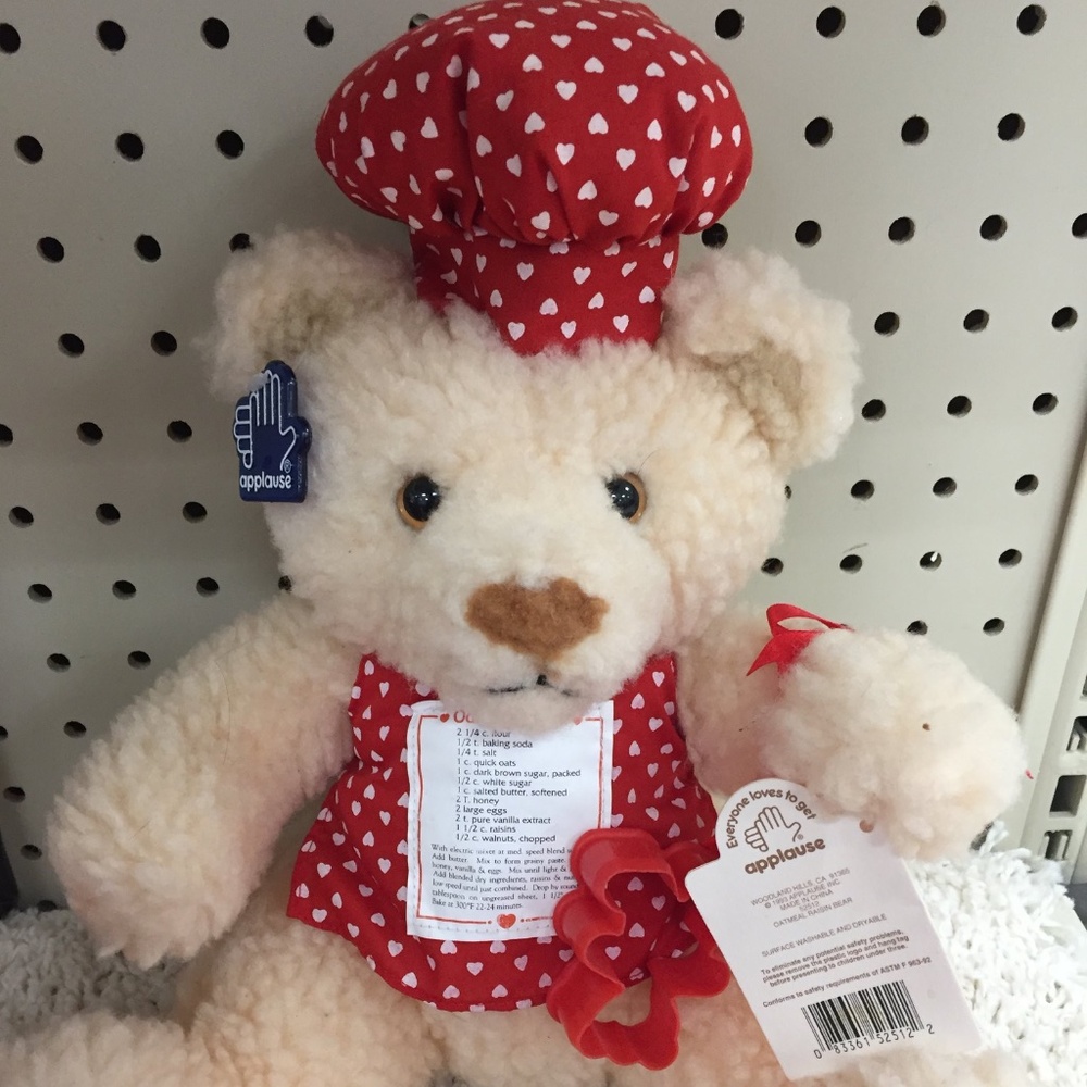 Vintage Applause Oatmeal Raisin Teddy Bear